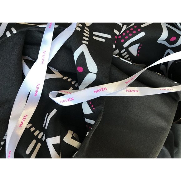 Naven by Neiman Marcus Dress Sleeveless Open Back A Line Size 6 Black And White - Picture 5 of 10